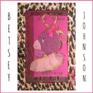 Betsey Johnson Bear Key Fob